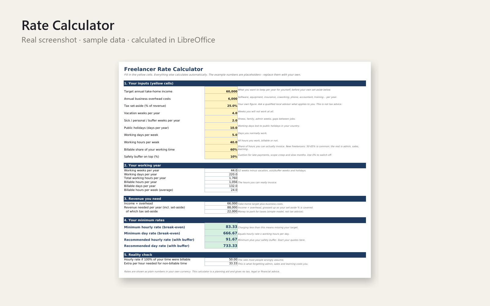 Rate Calculator