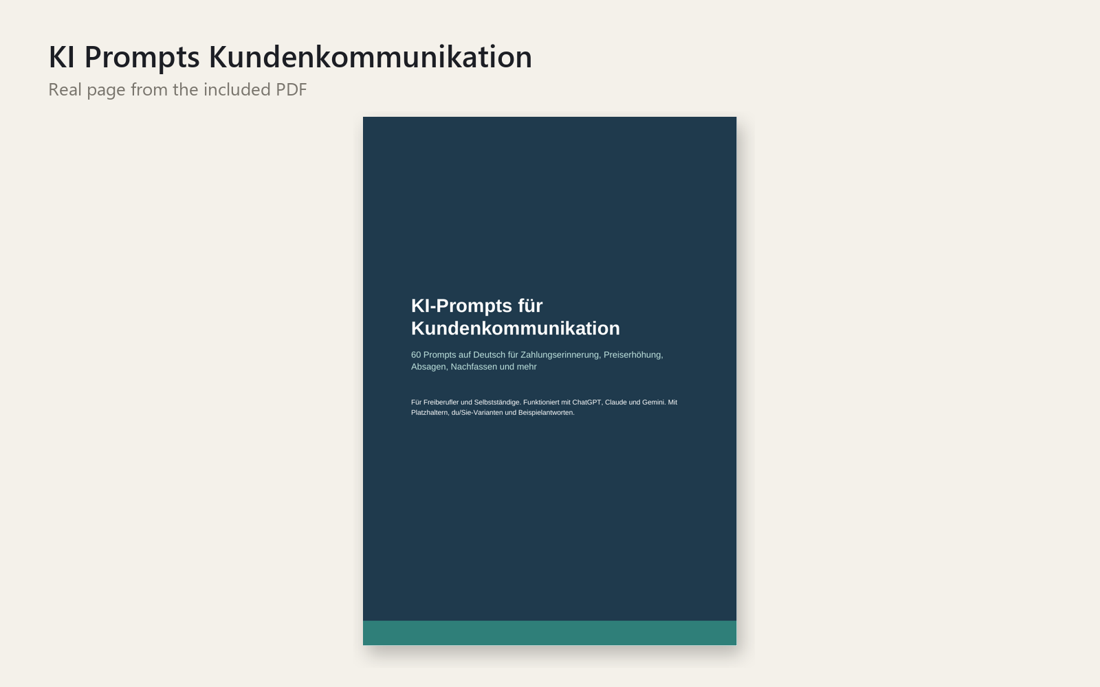 KI Prompts Kundenkommunikation